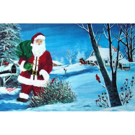 H2H Santa Doormat Rug, Blue - 18 x 30 in. H22211664